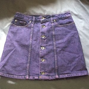 NWOT Acid Wash Denim Skirt